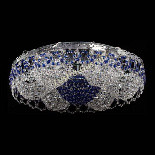 Люстра Вьюга №3 синяя в Магнитогорске Гусь Хрустальный