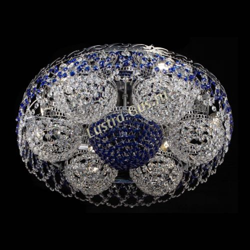 Люстра Вьюга №3 синяя в Магнитогорске Гусь Хрустальный