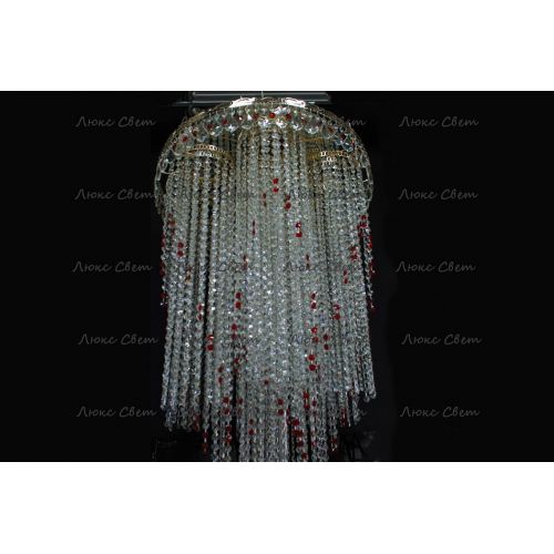 Люстра Вьюга длинная красная в Магнитогорске Гусь Хрустальный