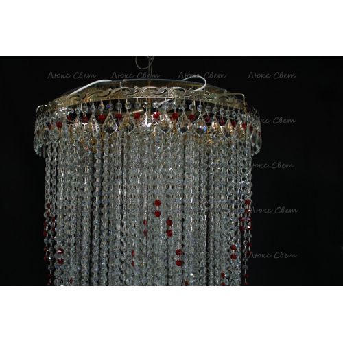 Люстра Вьюга длинная красная в Магнитогорске Гусь Хрустальный