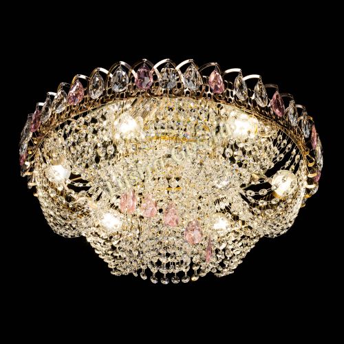 Люстра Жасмин Каскад розовый в Магнитогорске Гусь Хрустальный