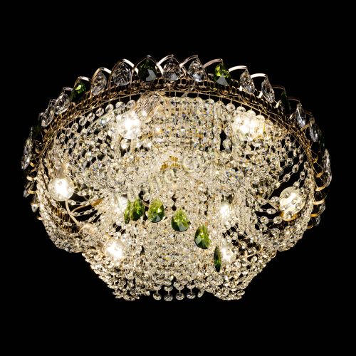 Люстра Жасмин Каскад зеленый в Магнитогорске Гусь Хрустальный