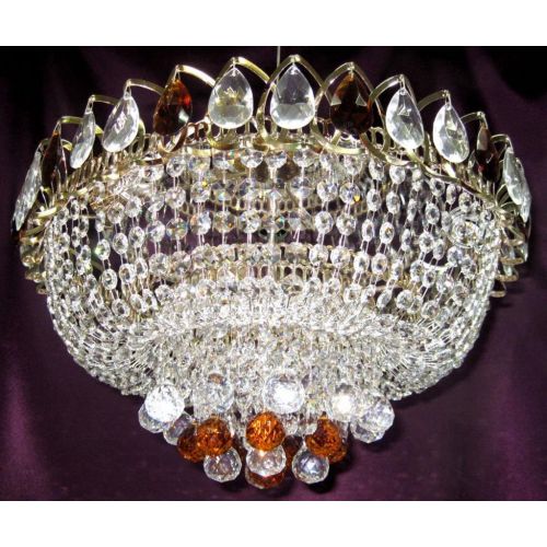 Люстра Капель Кулон цветная в Магнитогорске Гусь Хрустальный