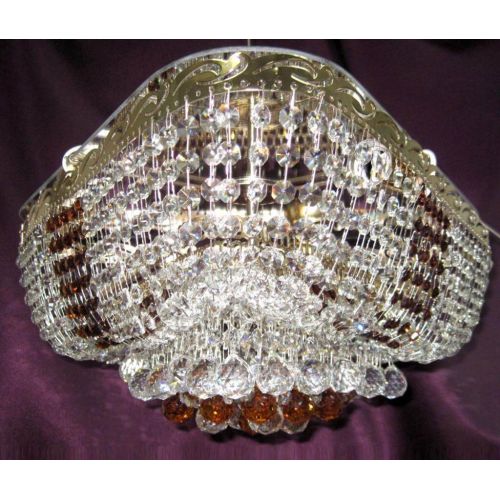 Люстра Капель Треугольник Кулон цветная в Магнитогорске Гусь Хрустальный