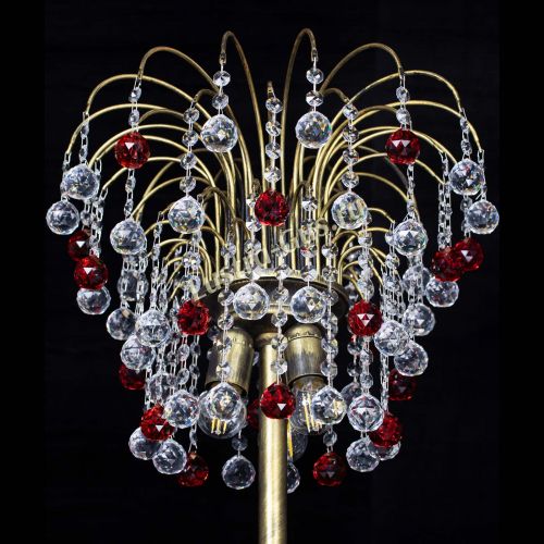 Торшер Агата шар под бронзу Красный в Магнитогорске Гусь Хрустальный