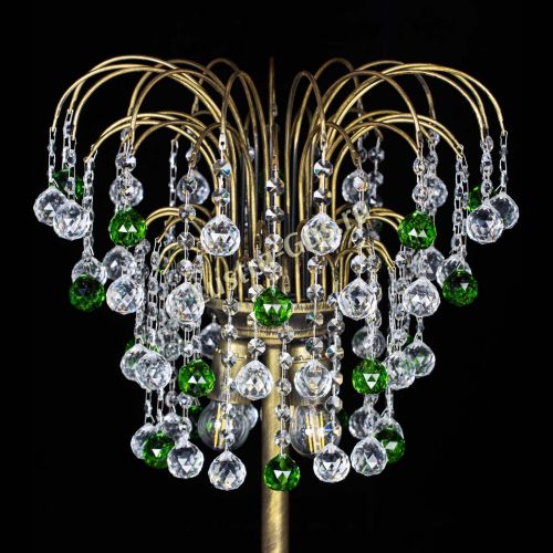 Торшер Агата шар под бронзу Зеленый в Магнитогорске Гусь Хрустальный