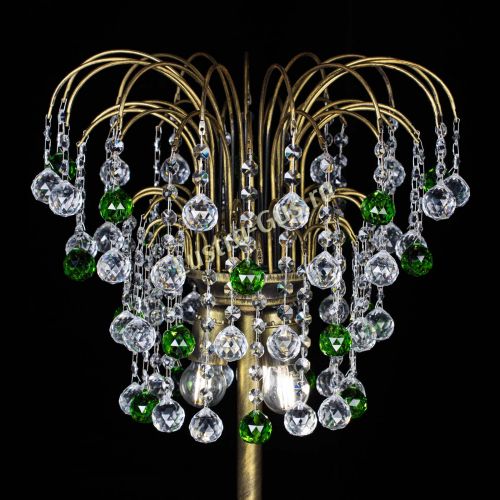 Торшер Агата шар под бронзу Зеленый в Магнитогорске Гусь Хрустальный