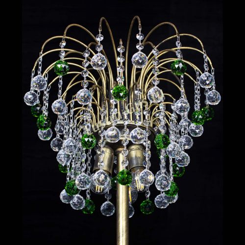 Торшер Агата шар под бронзу Зеленый в Магнитогорске Гусь Хрустальный