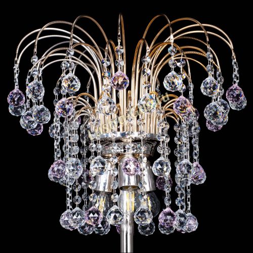 Торшер Акация шар розовый в Магнитогорске Гусь Хрустальный