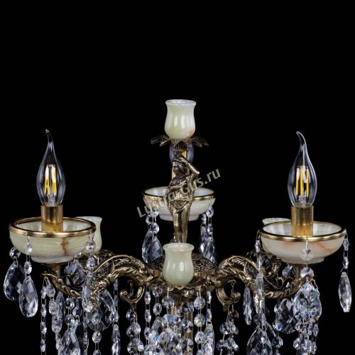 Торшер бронзовый Оникс №3 шар в Магнитогорске Гусь Хрустальный